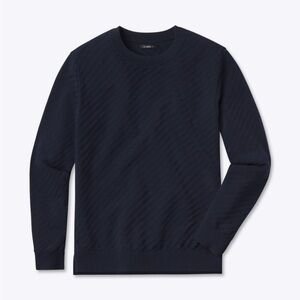 Riviera Knit Textured Sweater, Pacific Blue Small